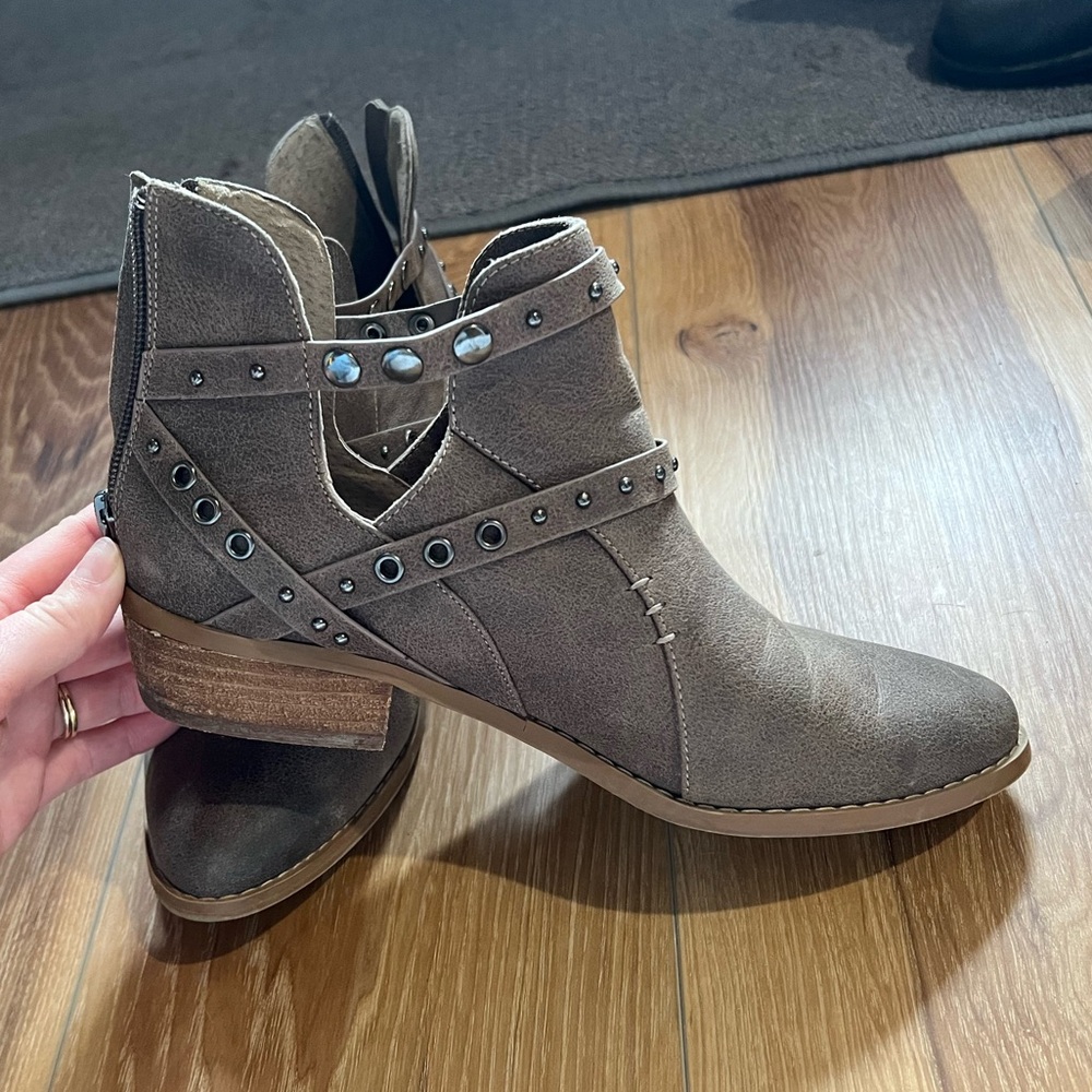 Brown ankle booties